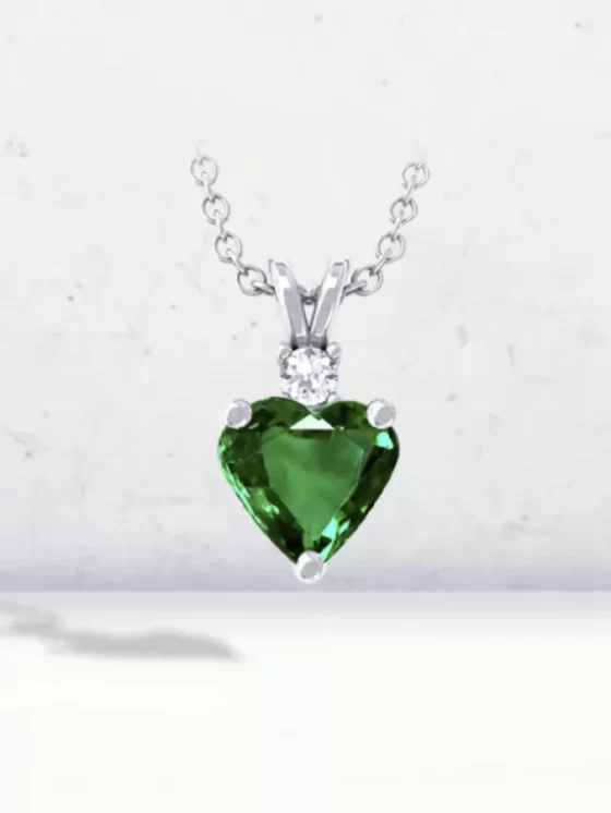 Beautiful Diamond and Natural Emerald Pendant Collection